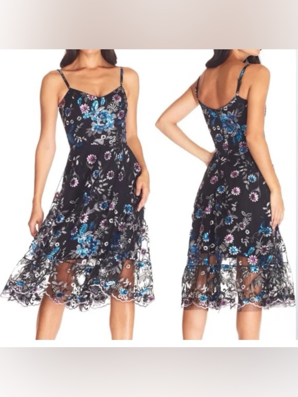 **✨ Dress the Population Sequin Floral Dress | NWT | Size L ✨**